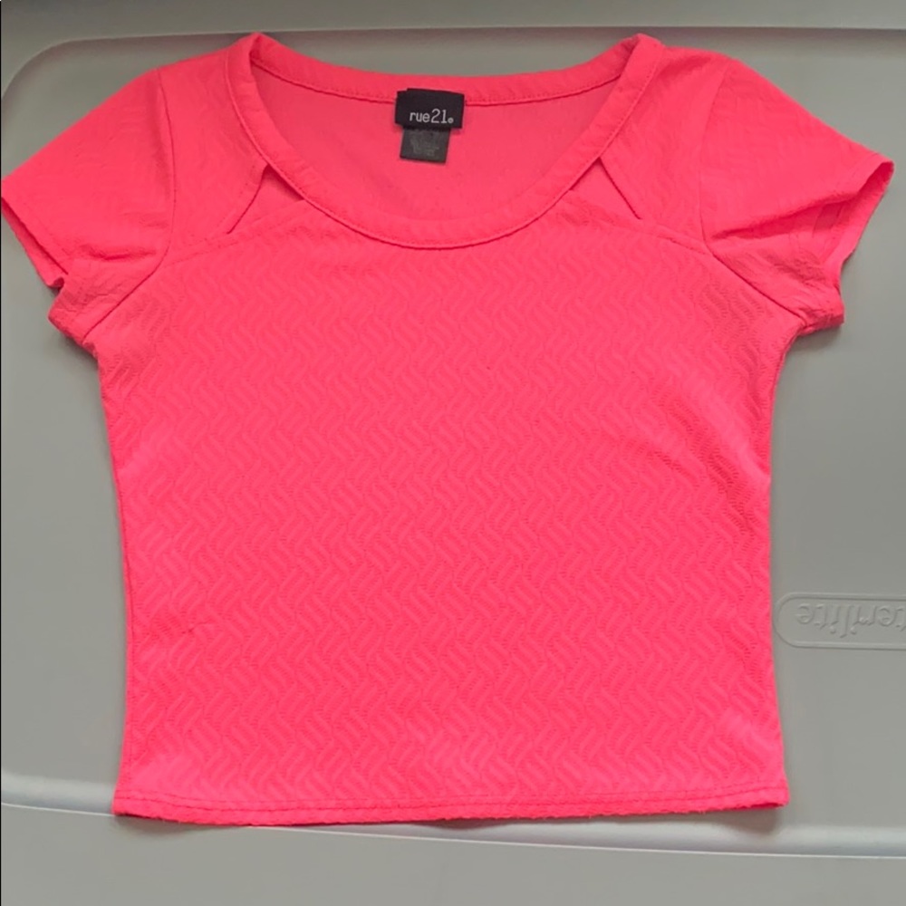 Pink cropped top